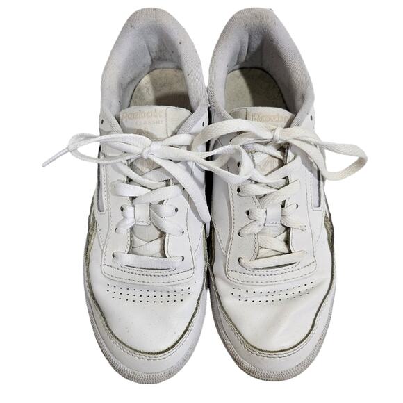 Reebok RARE Club C Revenge 85 Snakeskin and White Sneakers - Picture 4 of 11